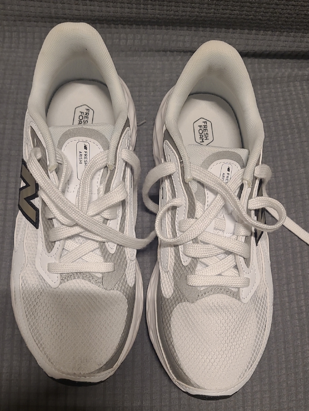New Balance White & Gray Fresh Foam Athletic Sneakers